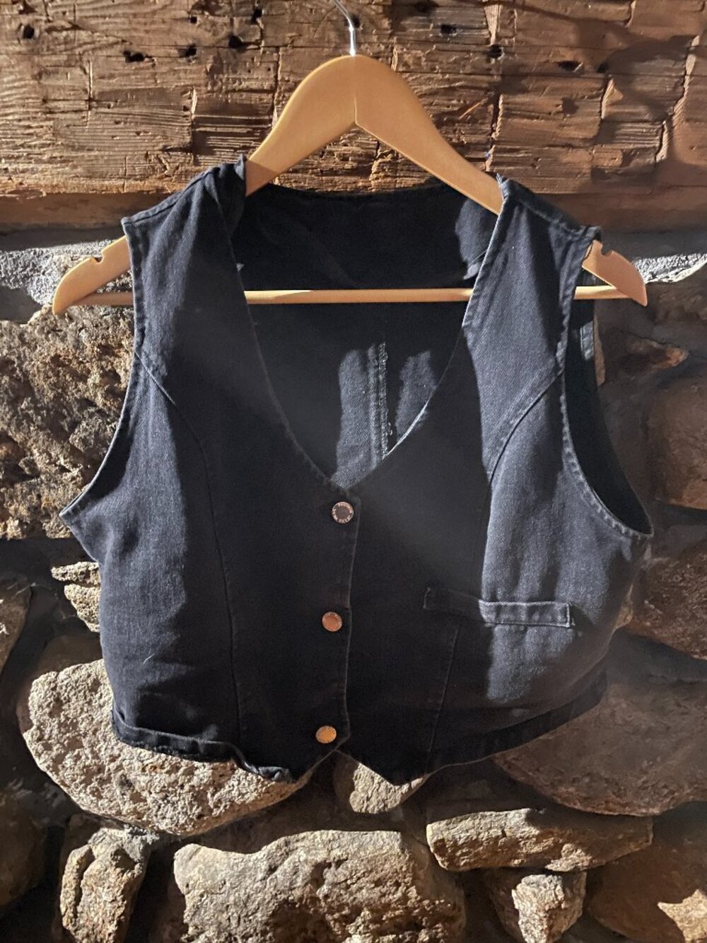 Black Denim Vest